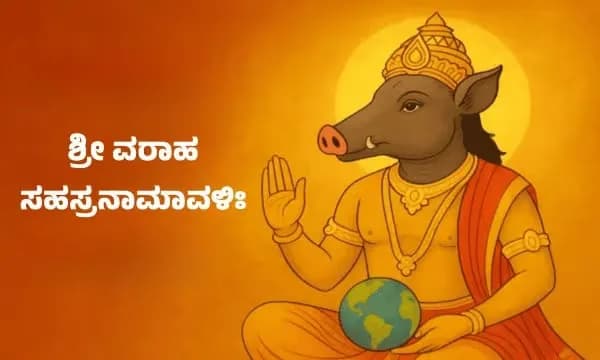 ಶ್ರೀ ವರಾಹ ಸಹಸ್ರನಾಮಾವಳಿಃ - Sacred Hindu stotra